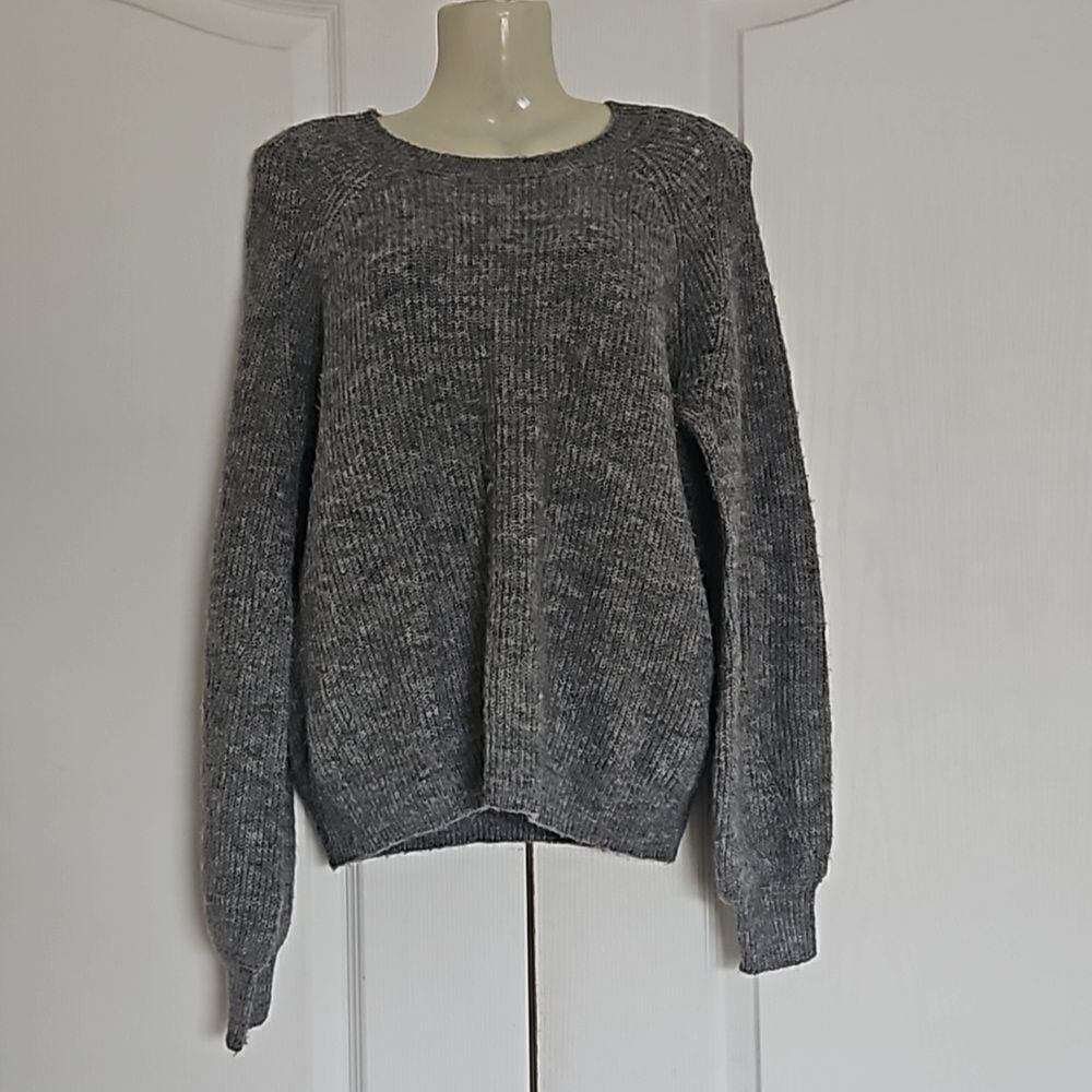 Style & Co. Knitted Long Sleeves Sweater Small Gray